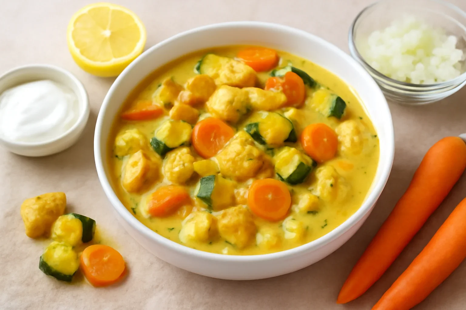 Bucăți de pui în sos de curry