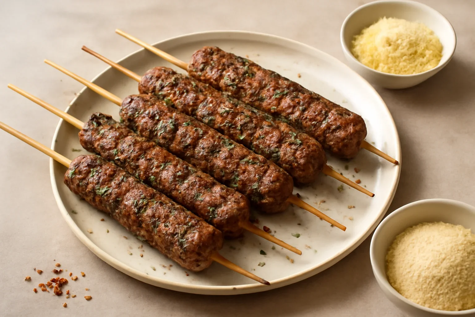 Arrosticini din carne tocata