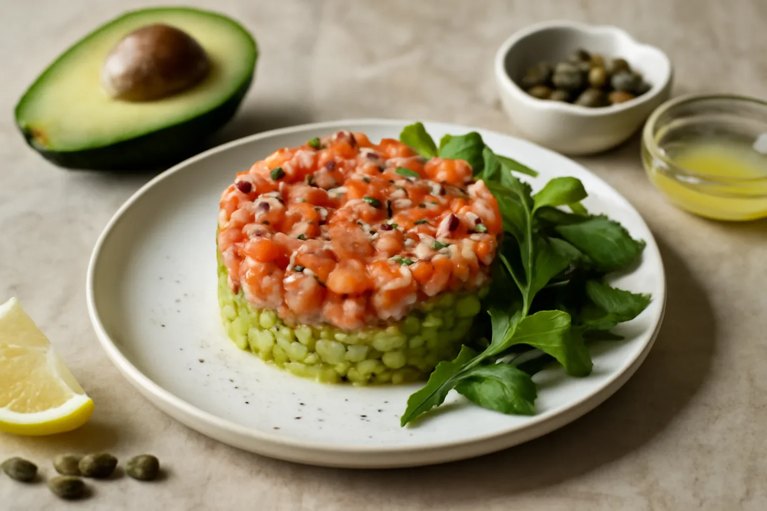 Tartar de somon cu avocado