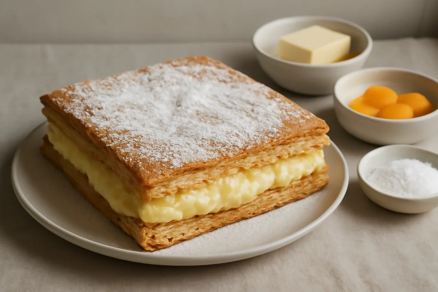 Tort cremsnit cu crema de vanilie