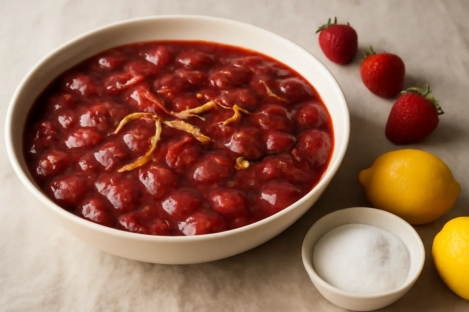 Dulceață de căpșuni cu lămâie