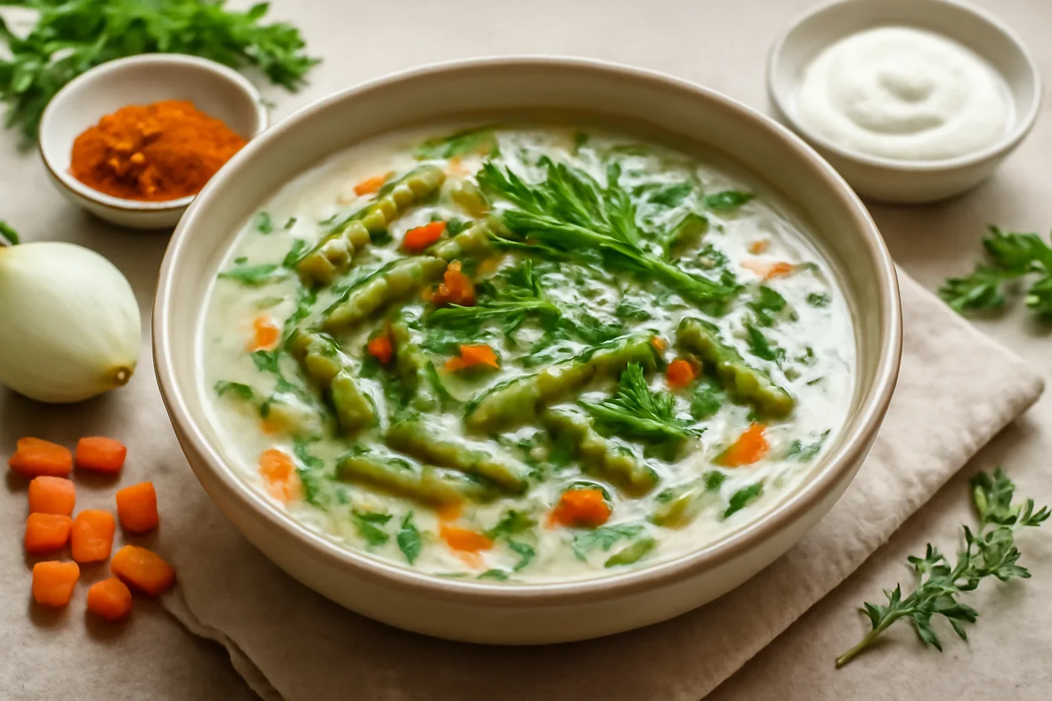 Ciorbă de fasole verde fără carne