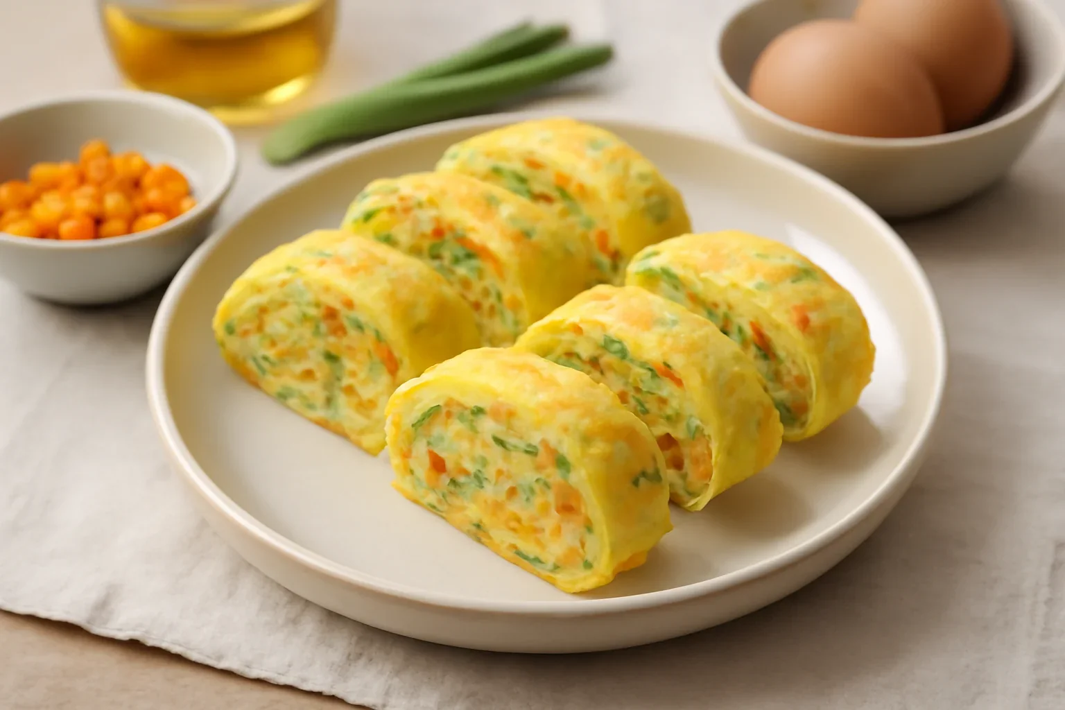 Omletă rulată coreeană