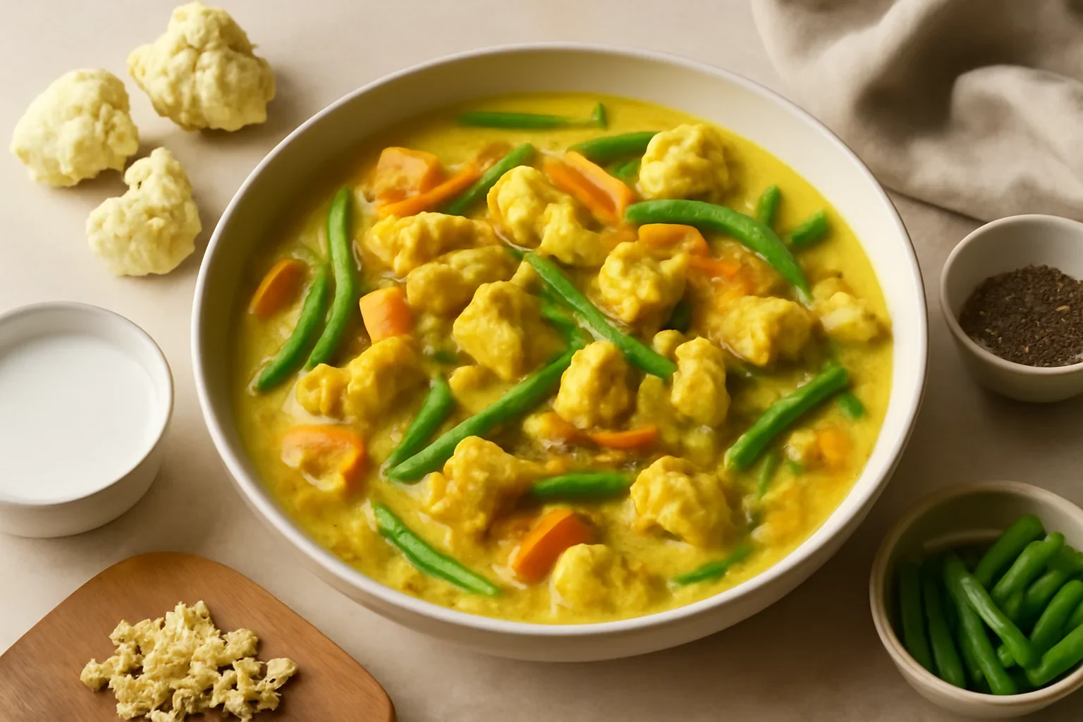 Pui cu turmeric și lapte de cocos