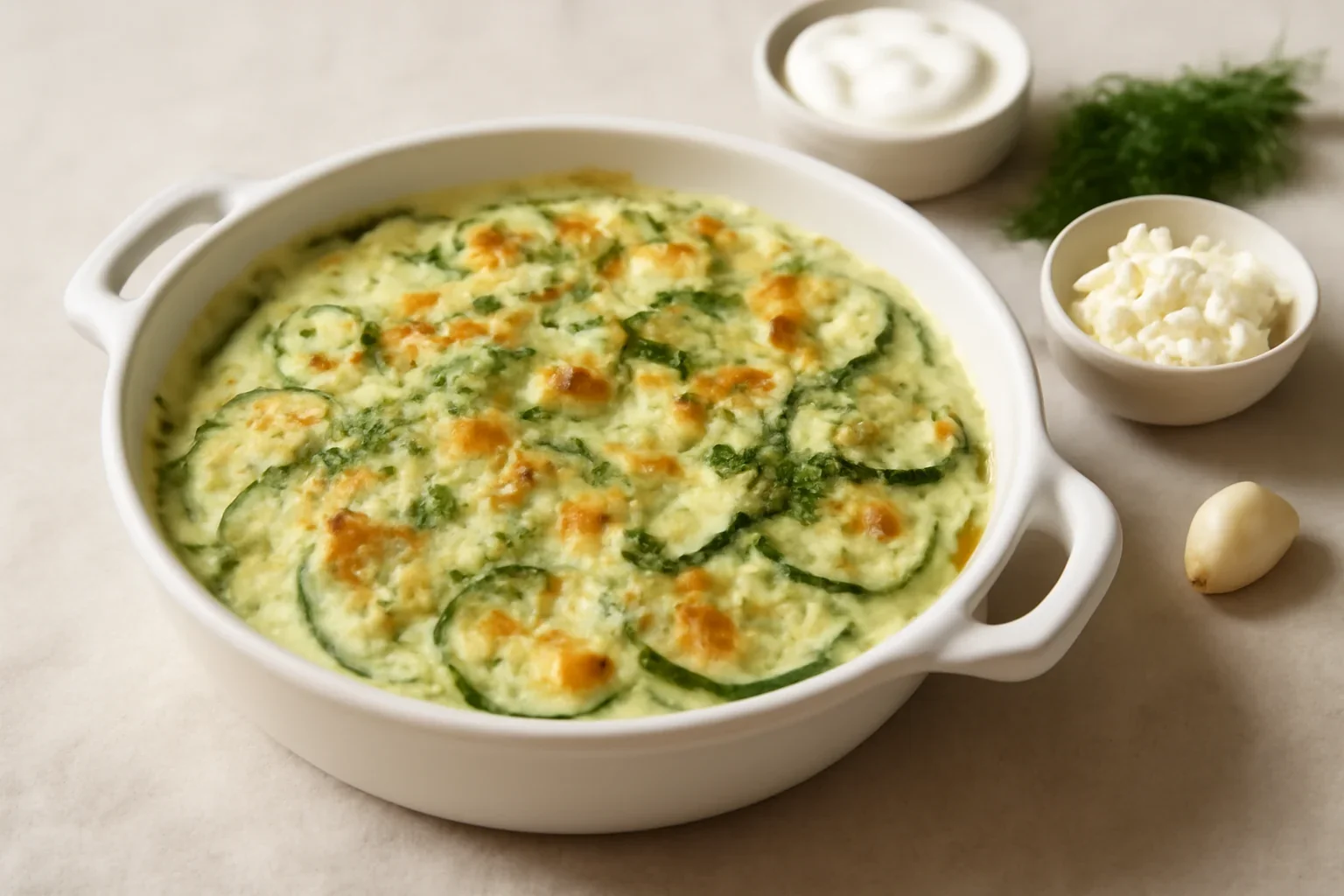 Dovlecei cu marar si mozzarella