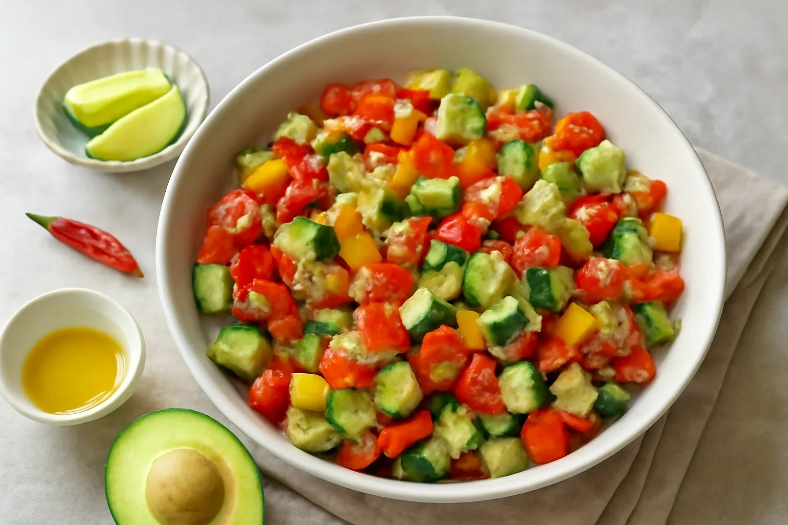 Salata mexicana cu avocado Pico de gallo – reteta traditionala