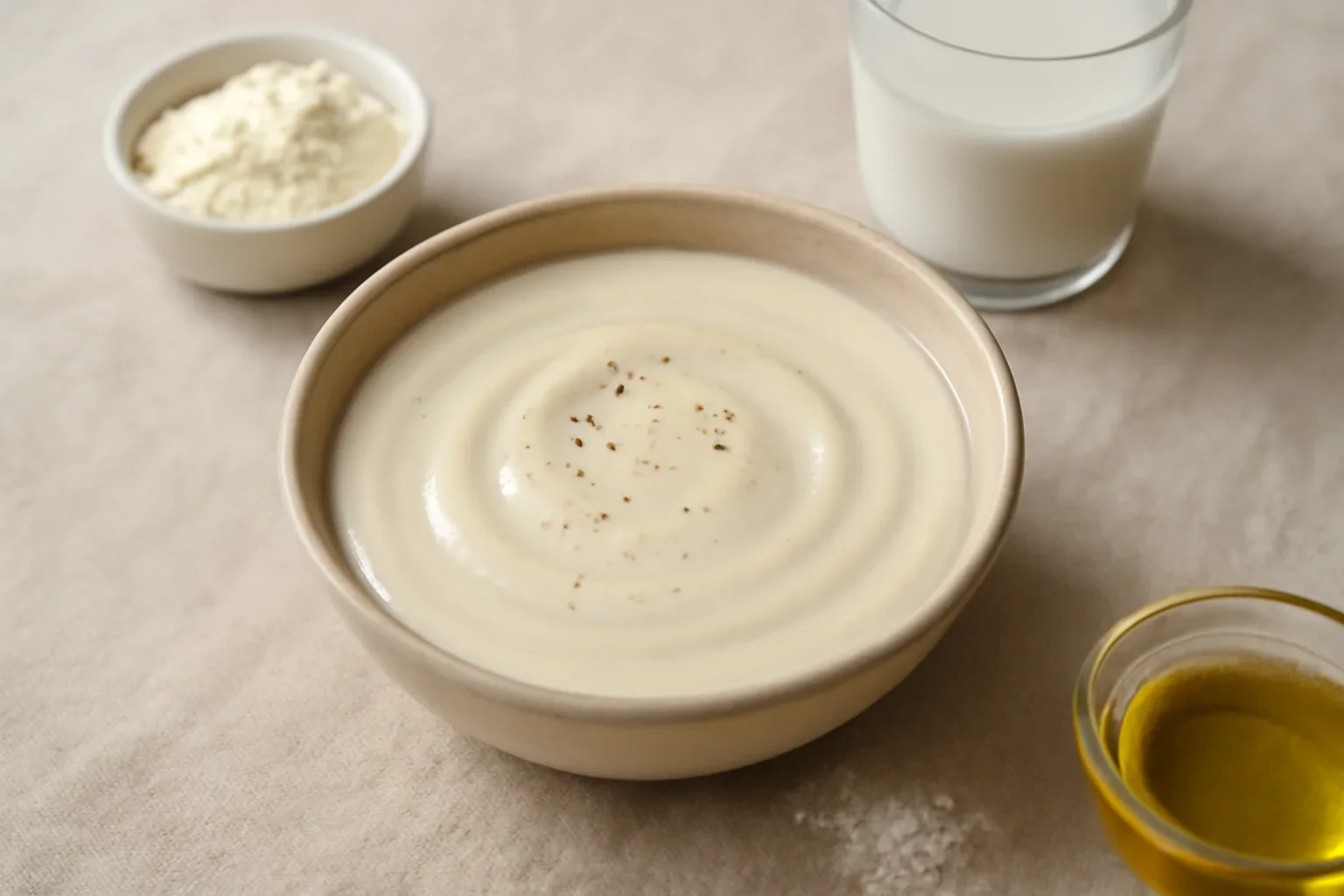 Sos alb de post – rețeta de sos „Bechamel” vegan – fin și cremos