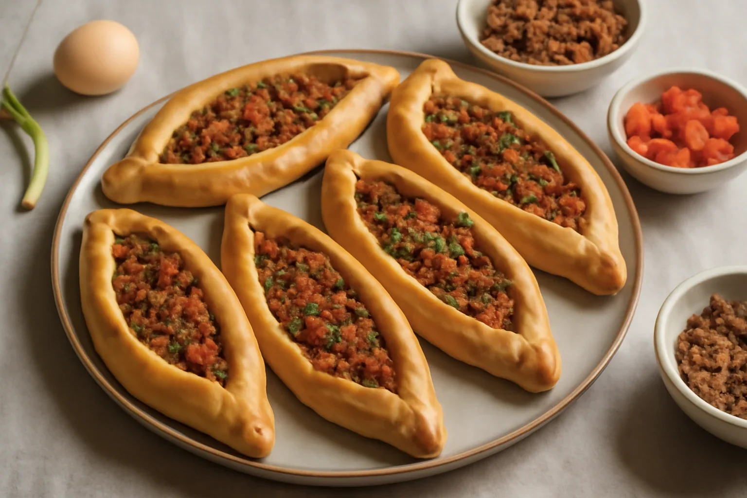 Placinte cu carne si branza – Pide turcesti sau barcute la cuptor
