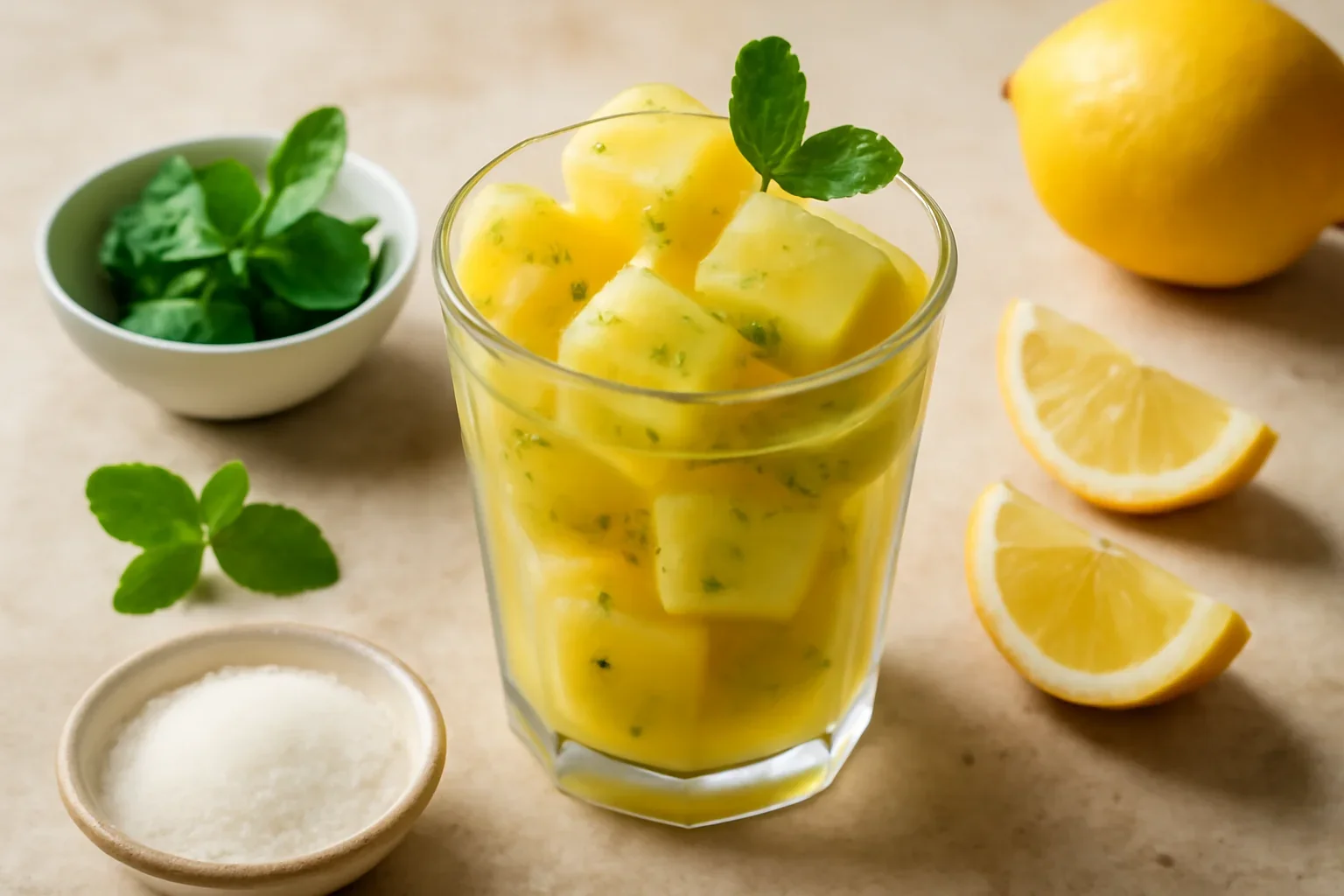 Limonada inghetata – cuburi de limonada concentrata