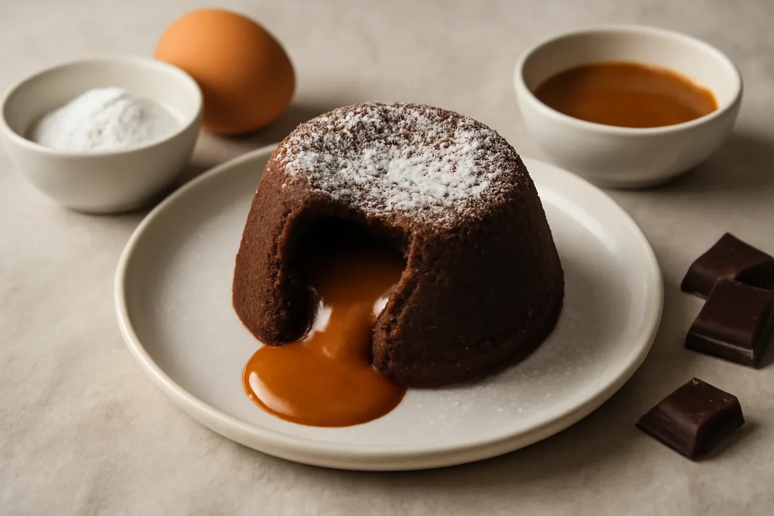 Lava cake cu caramel