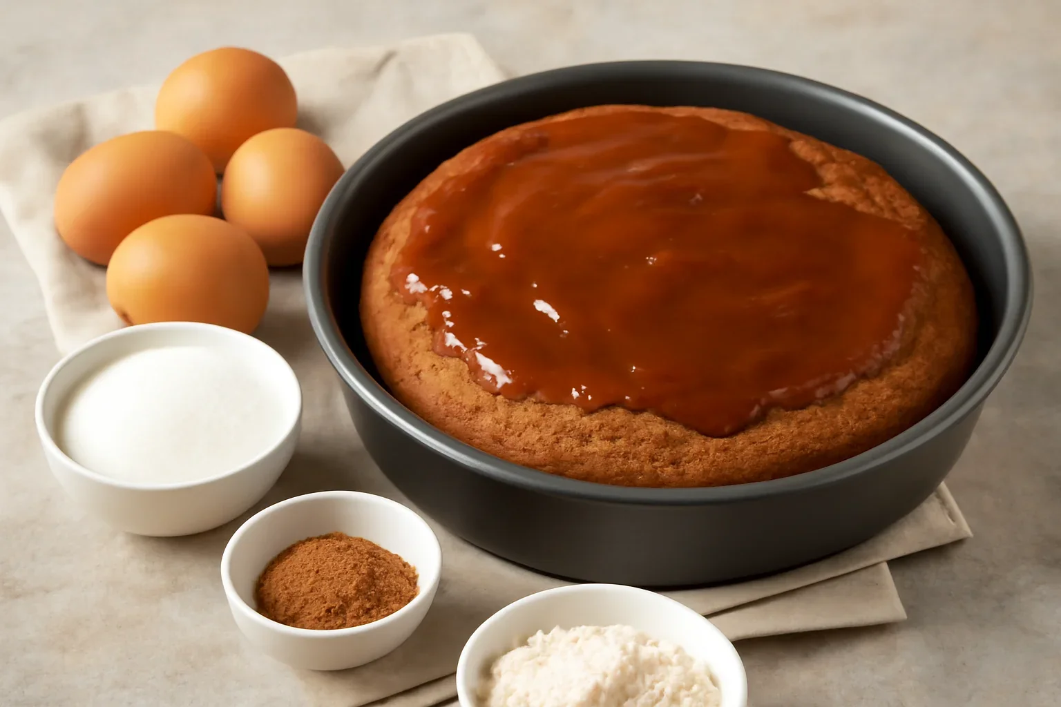 Blat de tort cu caramel