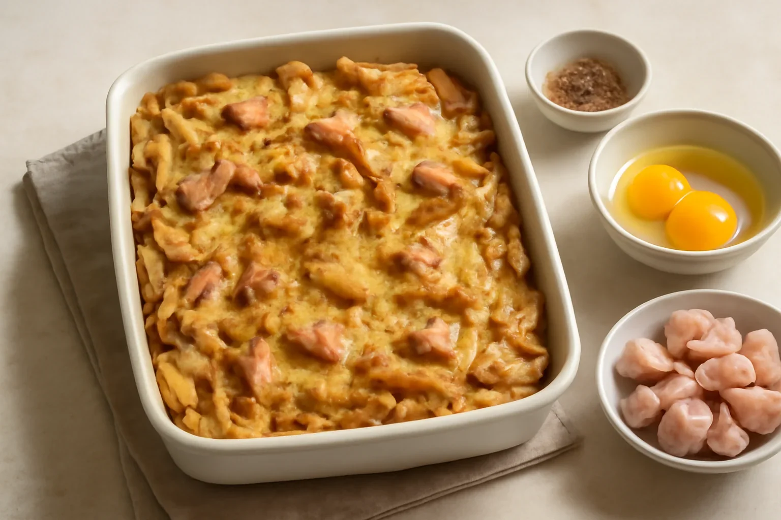 Paste integrale cu șuncă la cuptor