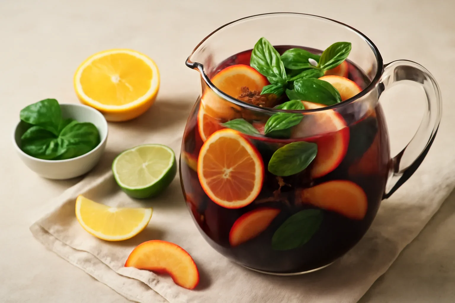 Sangria de vară, fructată și răcoritoare