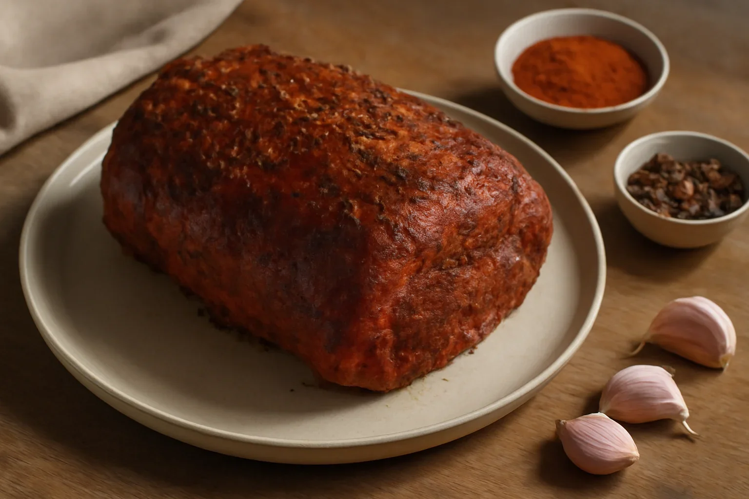 Ceafa afumata de casa cu vin rosu si usturoi (VIDEO) – pastrama de porc