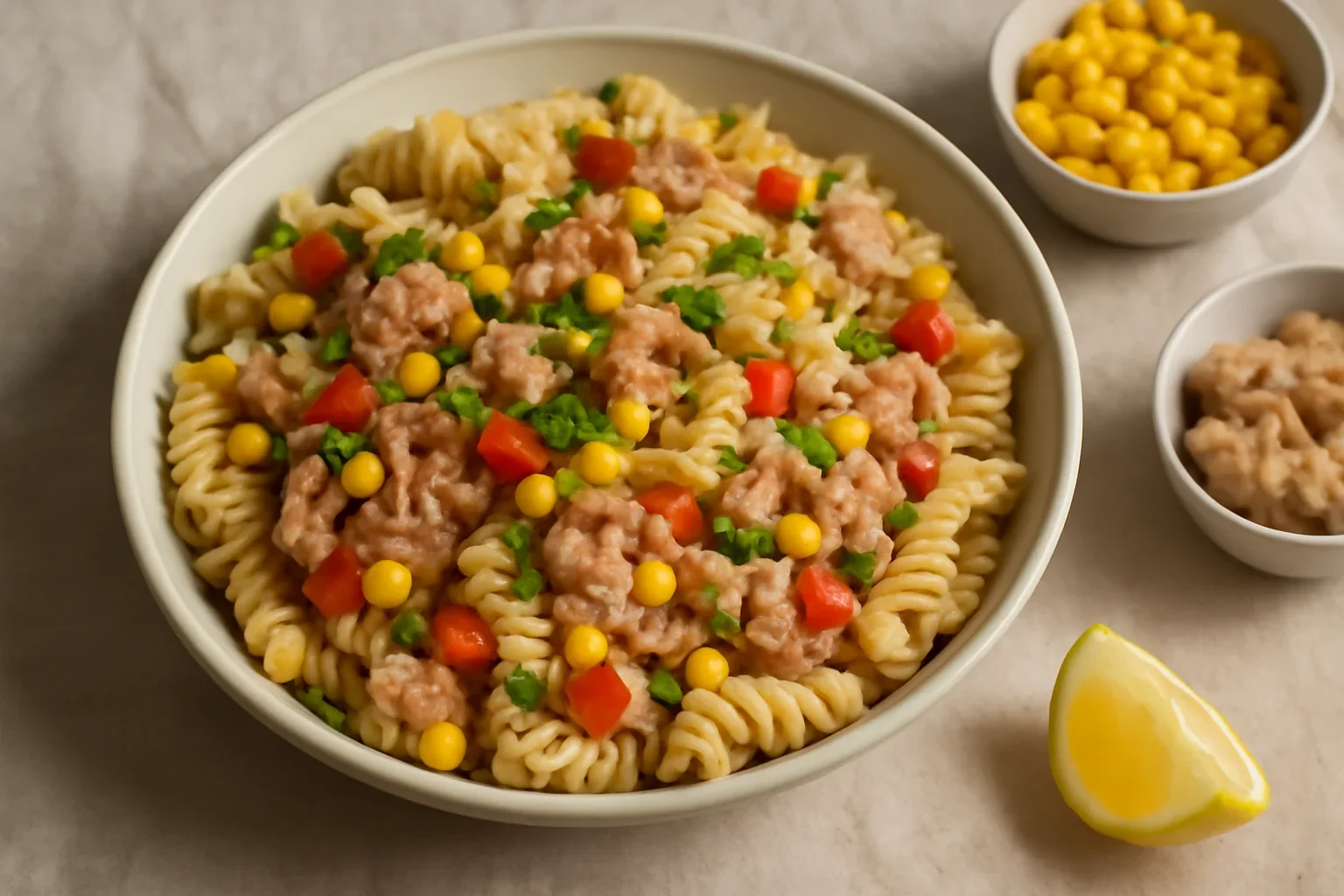 Salata de paste cu ton si legume