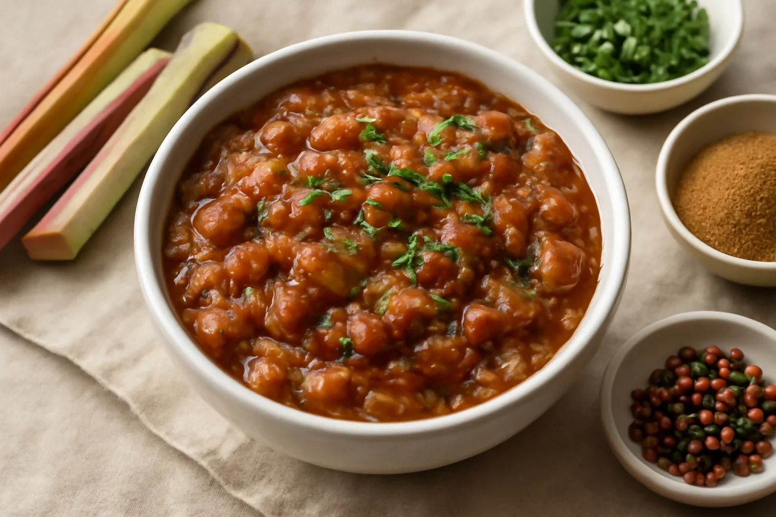 Chutney de rubarbă