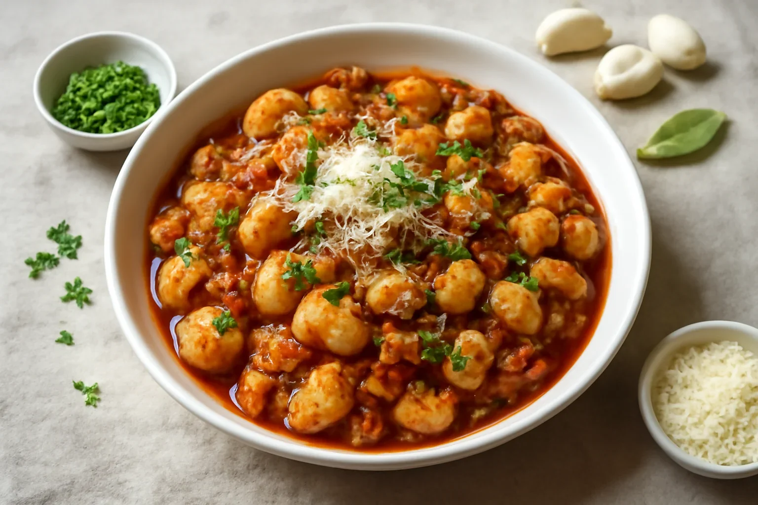 Gnocchi cu sos de roșii