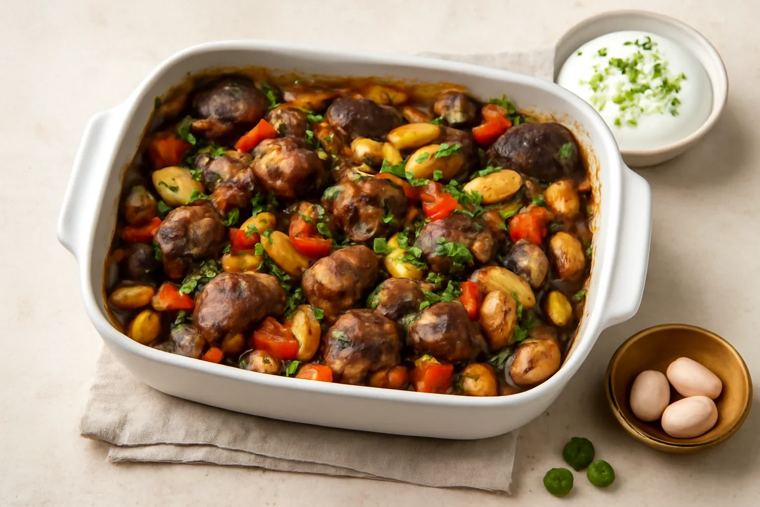 Ficăței la cuptor cu usturoi, sos și legume – ciuperci, ceapă, ardei, dovlecei, vinete