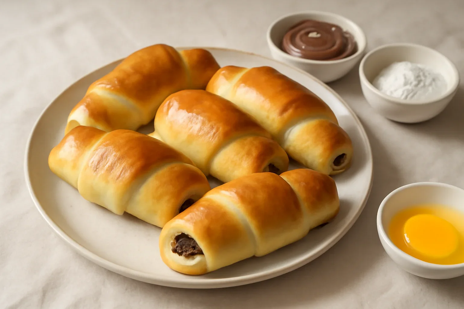 Pariziene cu nutella sau ciocolata