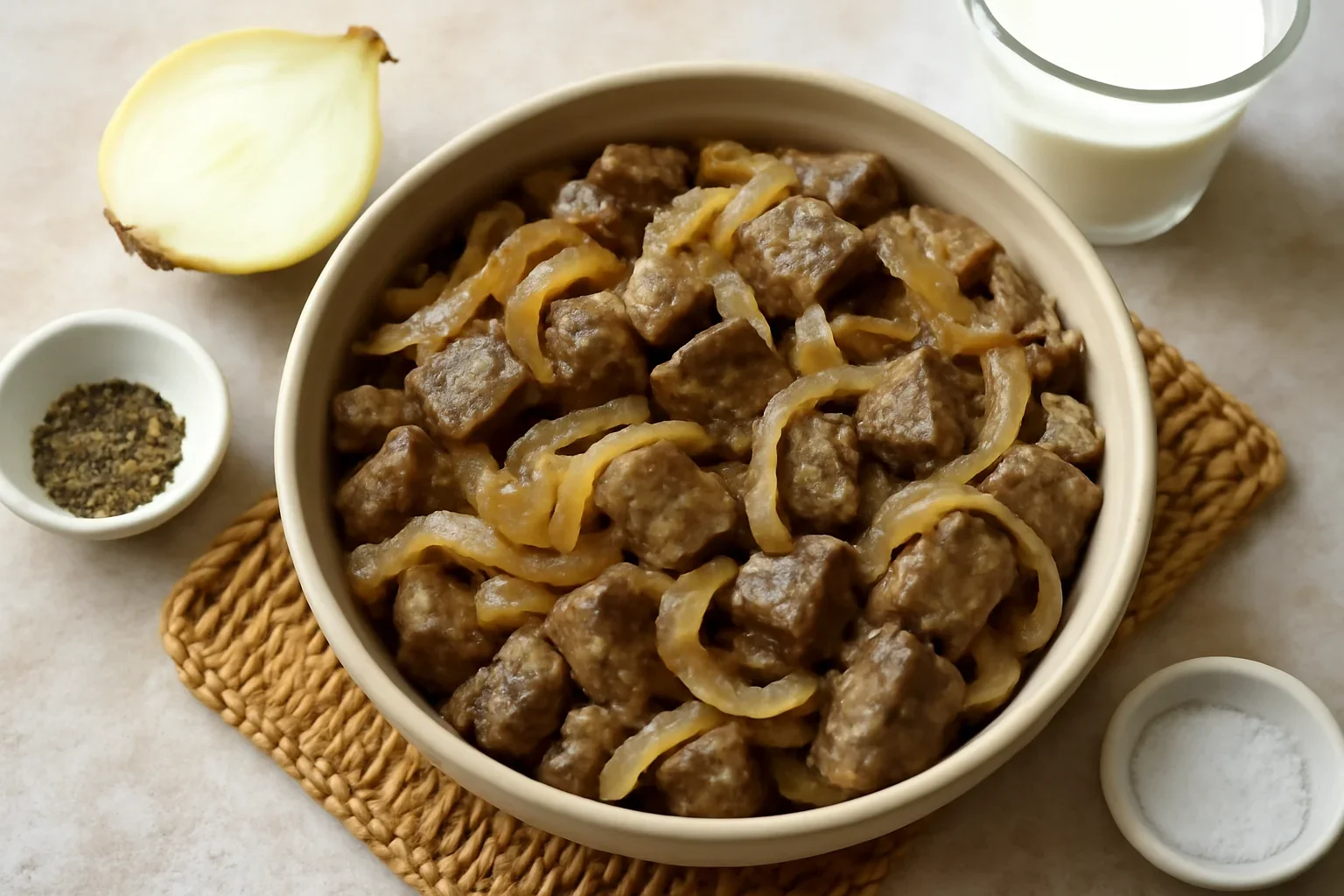 Ficat de porc sau vitel cu ceapa reteta simpla de tocanita