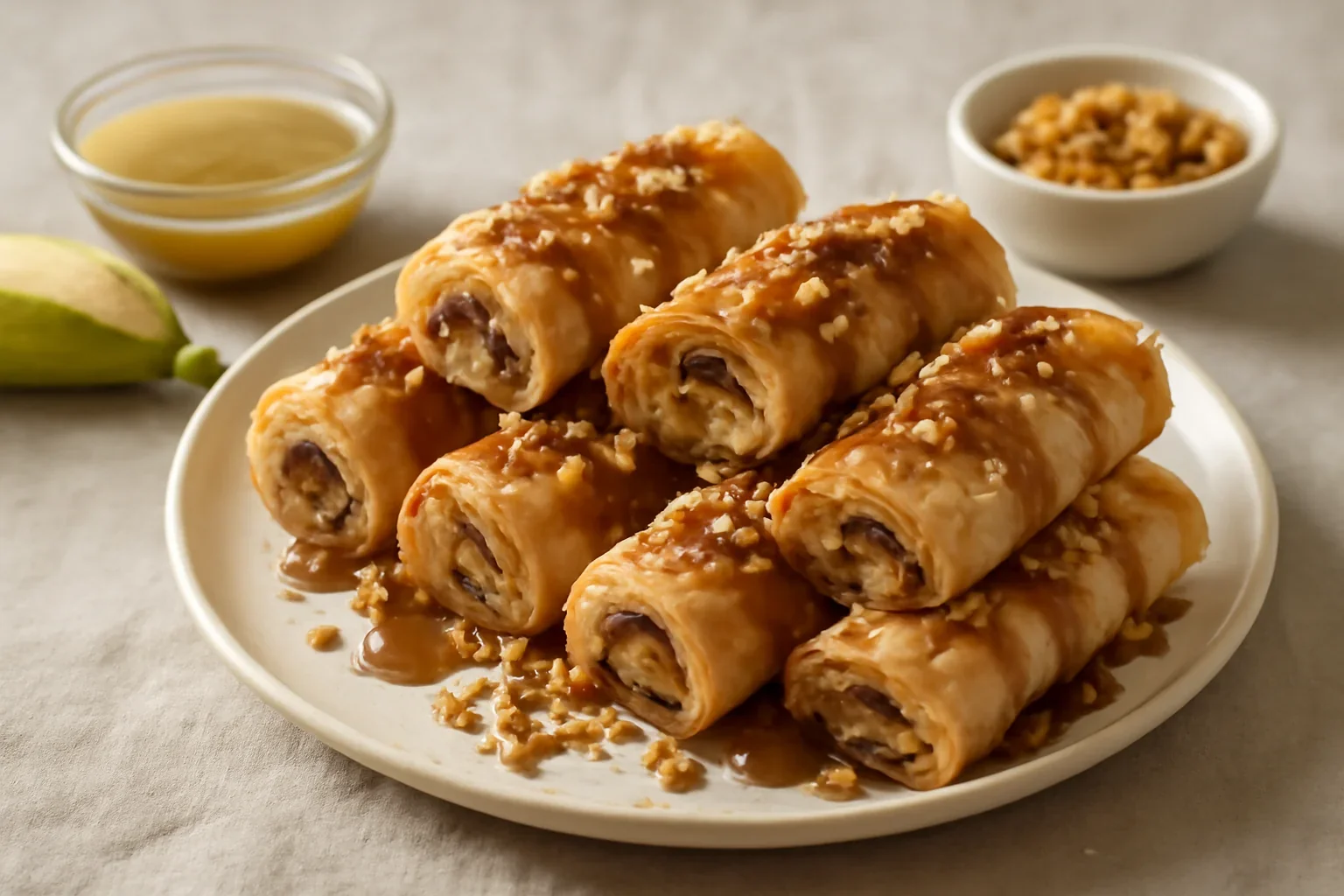 Rulouri cu banane si caramel (banoffee)