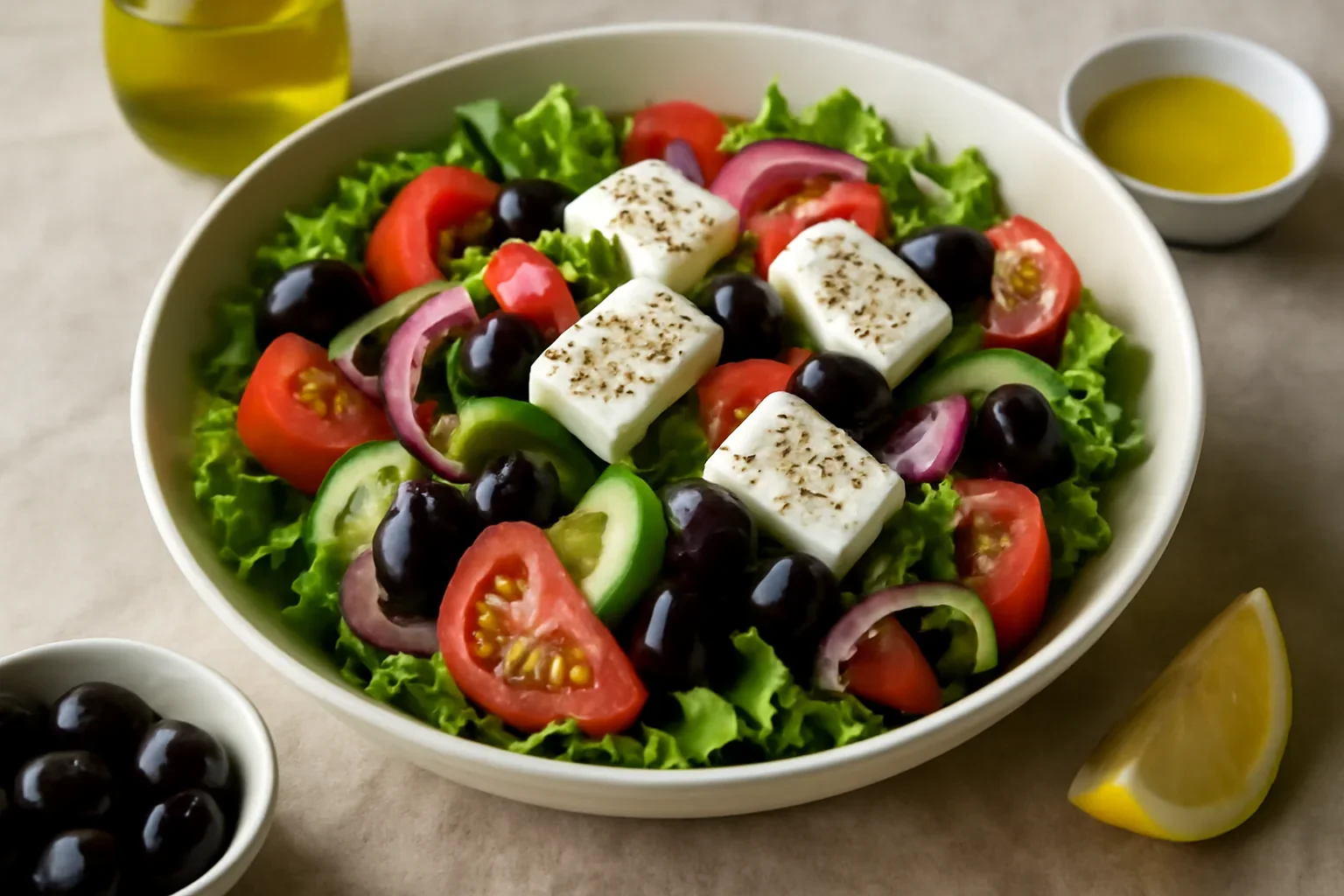 Salata greceasca, reteta simpla