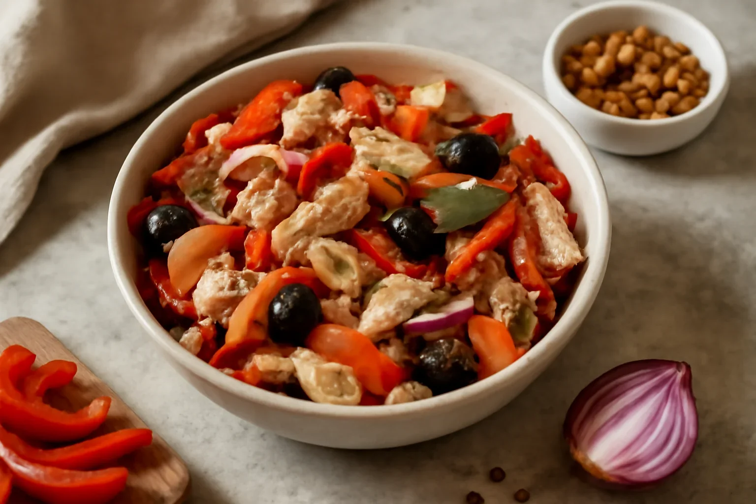 Salată cu piept de pui și legume