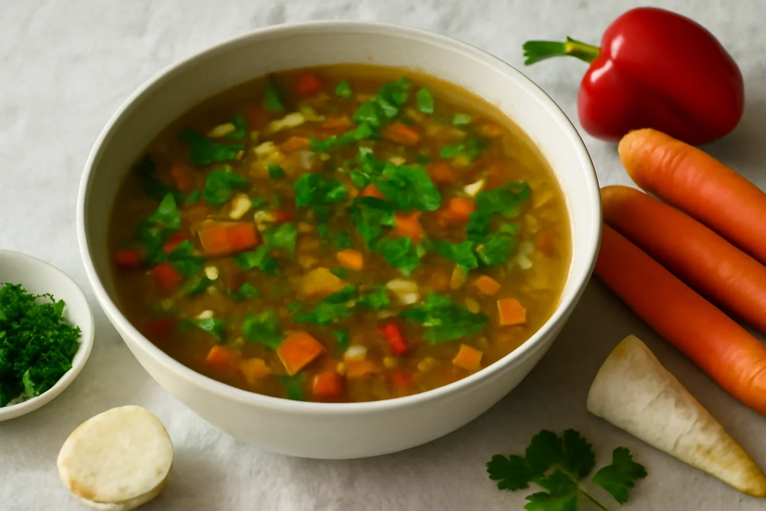 Supă concentrată de legume rețeta de stock, fond sau bouillon vegetal