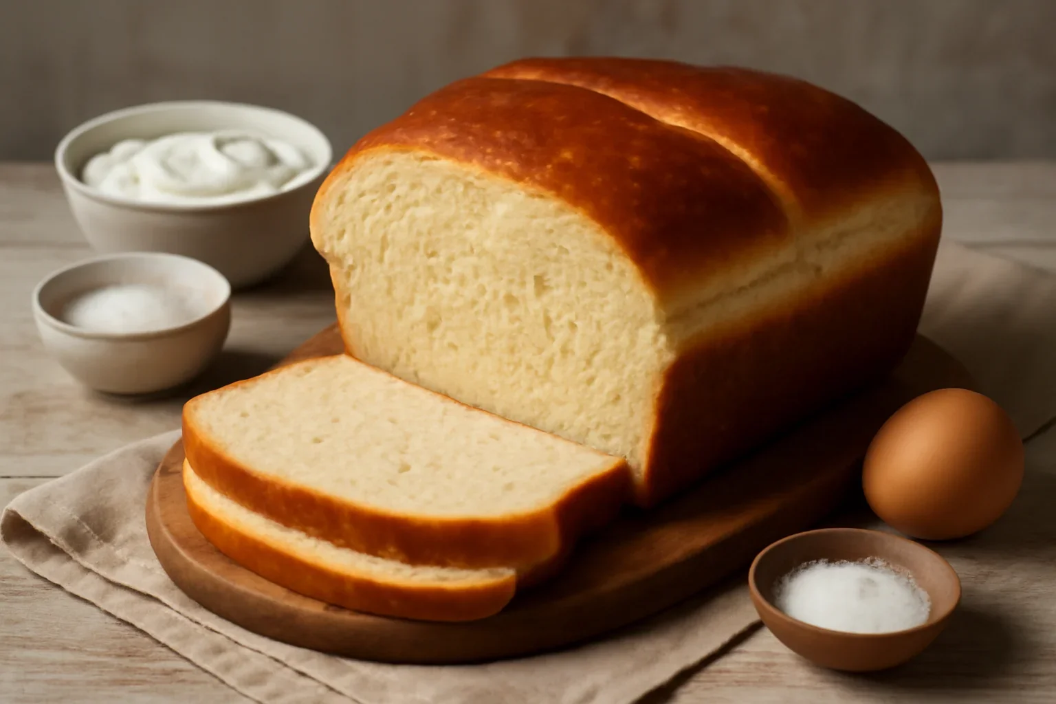 Pâine pufoasă de casă, cu iaurt