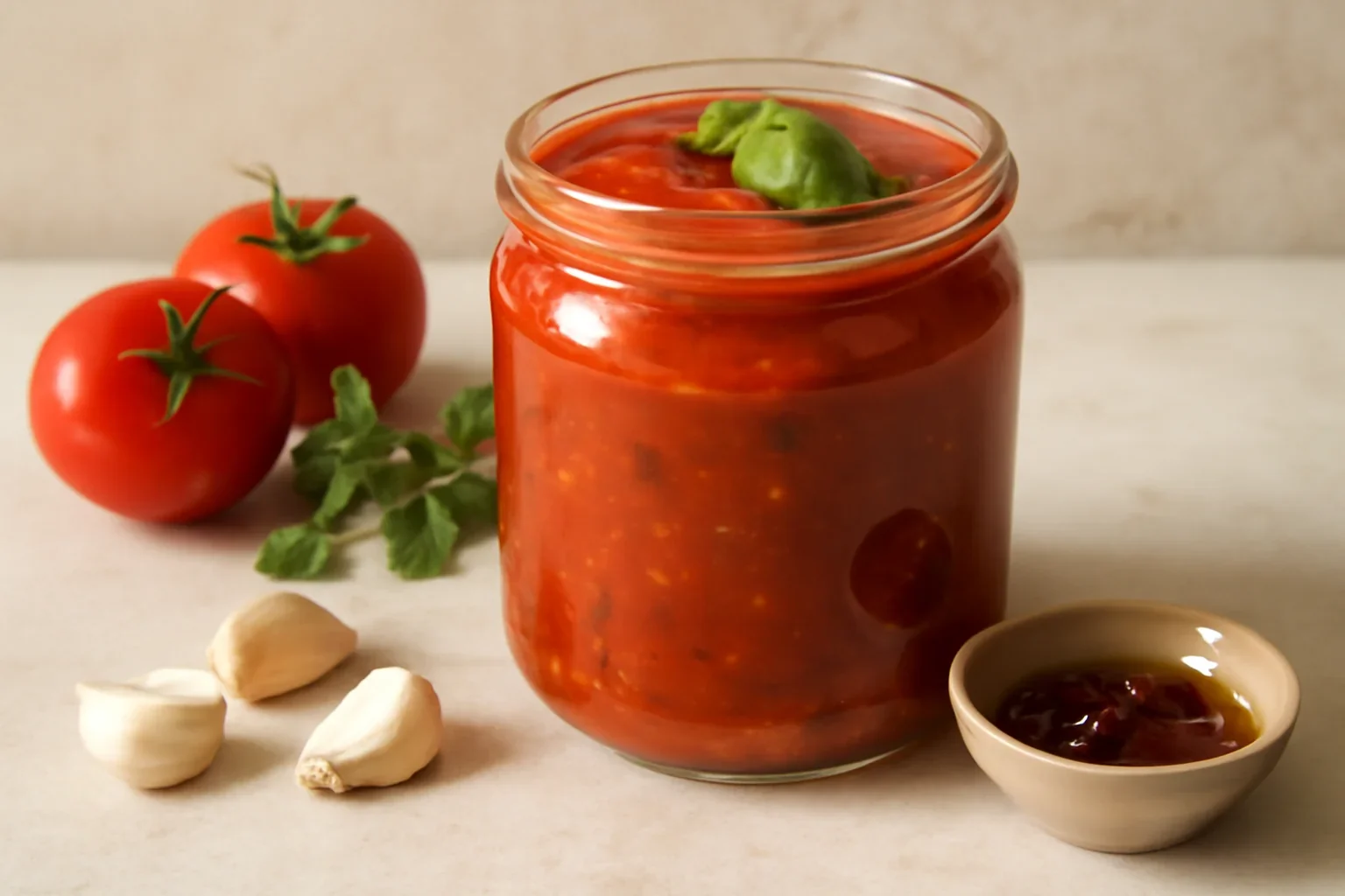 Sos pentru paste la borcan, pentru iarnă – rețeta de sos de roșii cu usturoi (marinara)