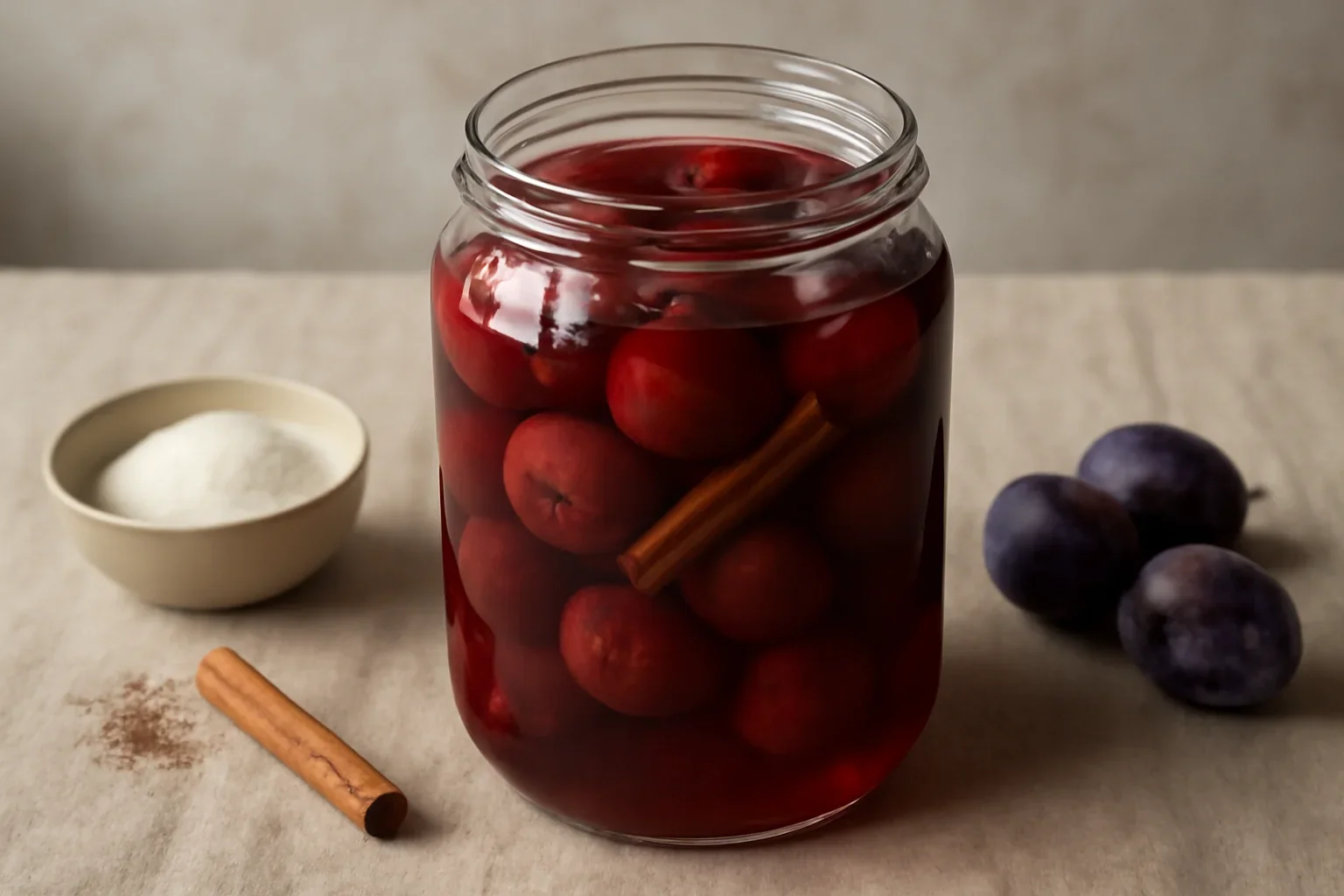 Compot de prune intregi pentru iarna