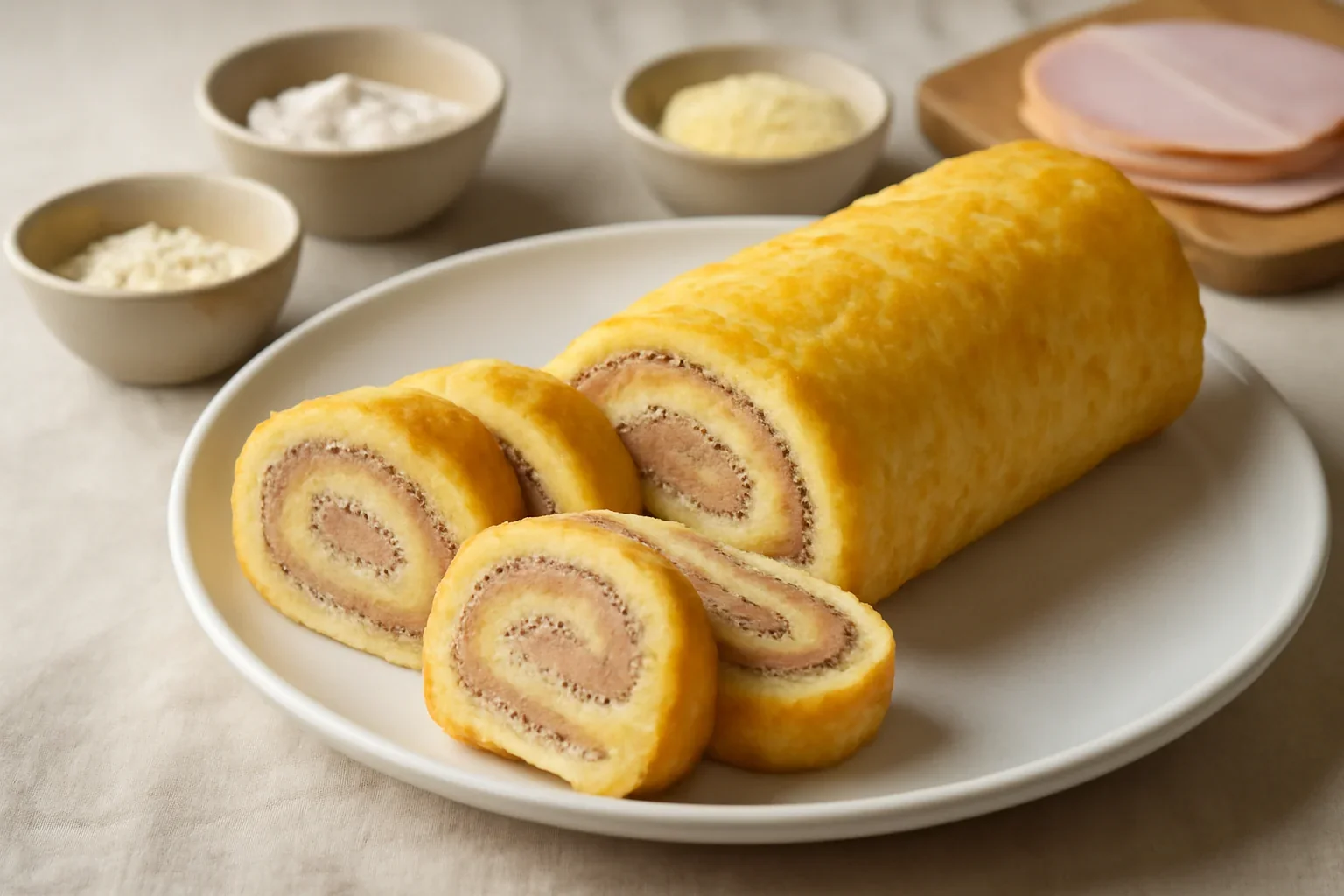 Rulada aperitiv cu pate de gasca
