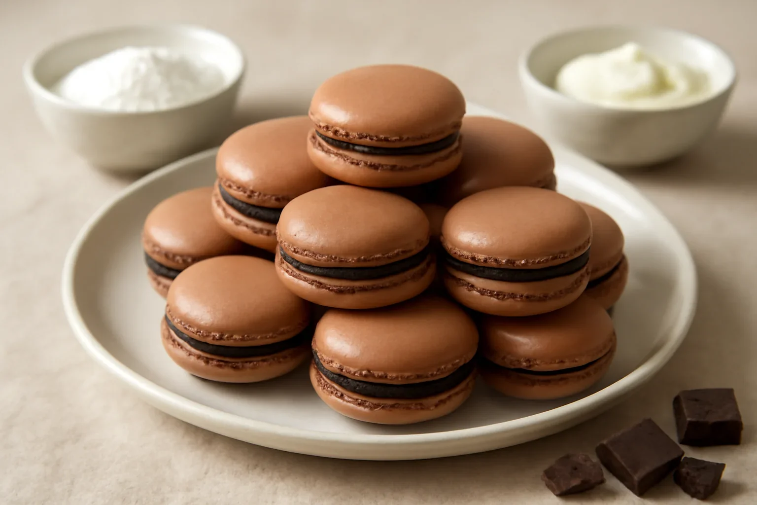Macarons cu ciocolata