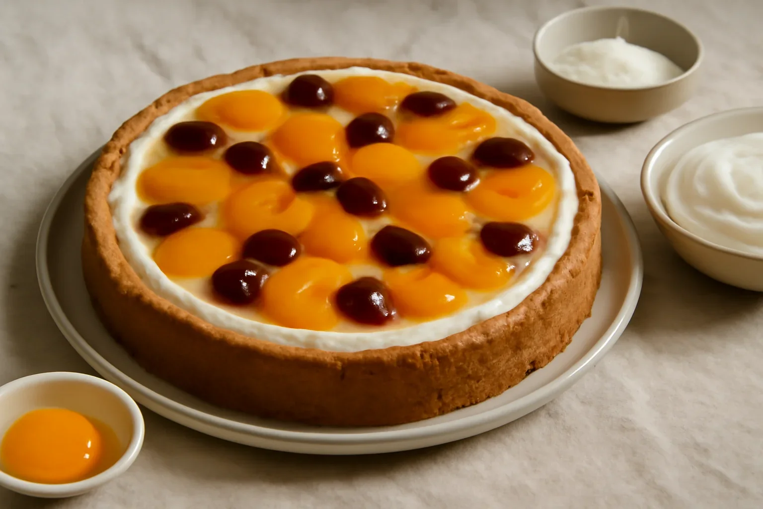 Tarta cu smantana si fructe