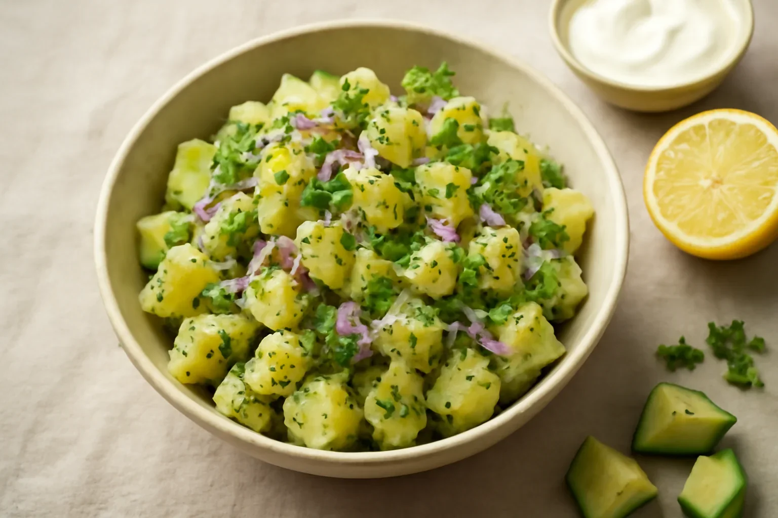 Salată de cartofi cu avocado