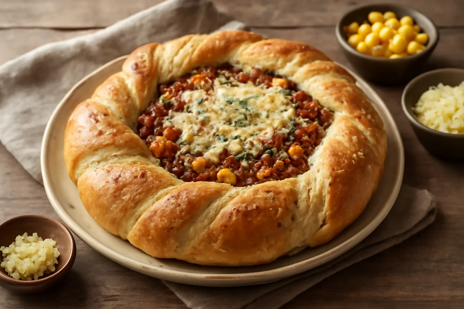 Placinta turban cu carne tocata