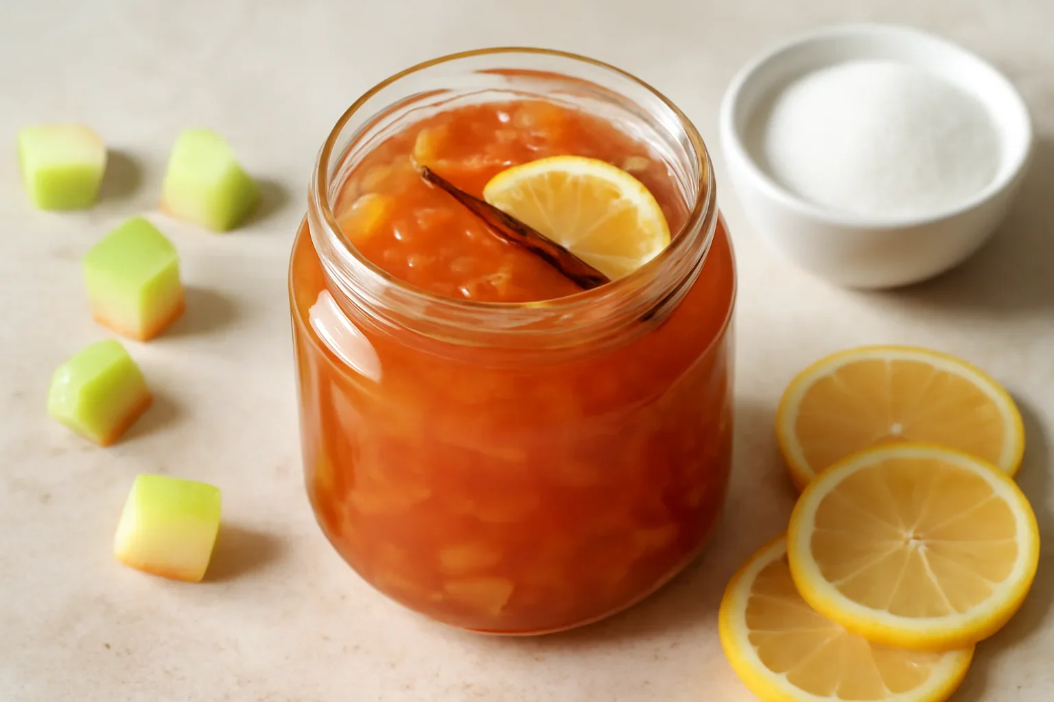 Dulceata din coji de pepene rosu