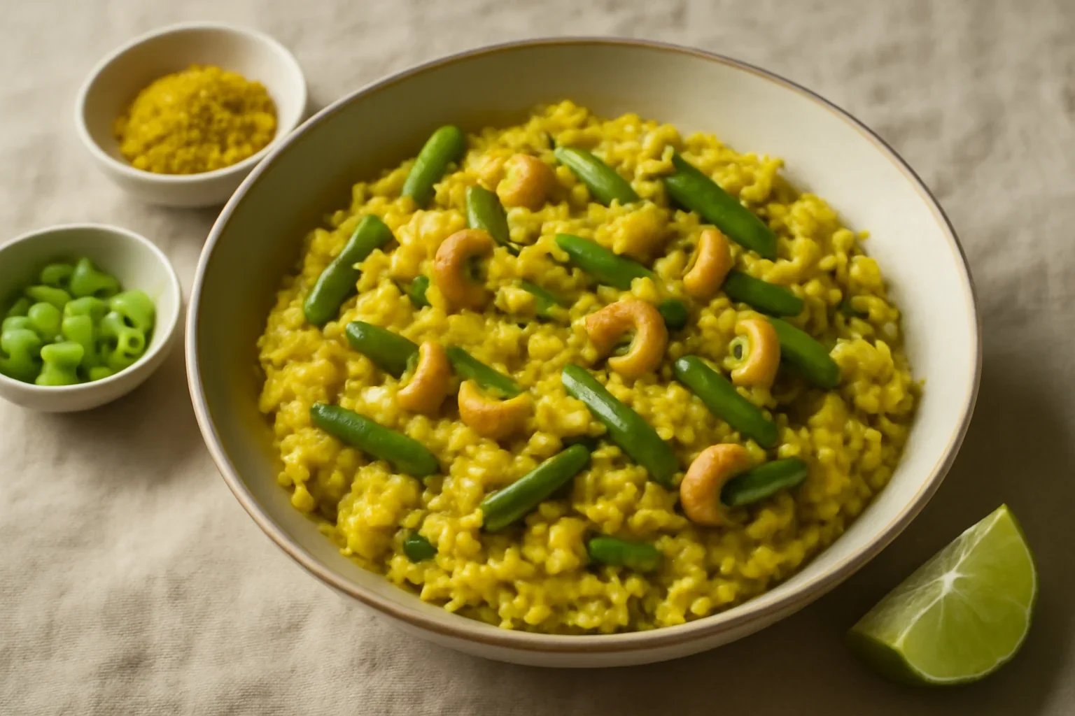 Risotto cu curry și lapte de cocos