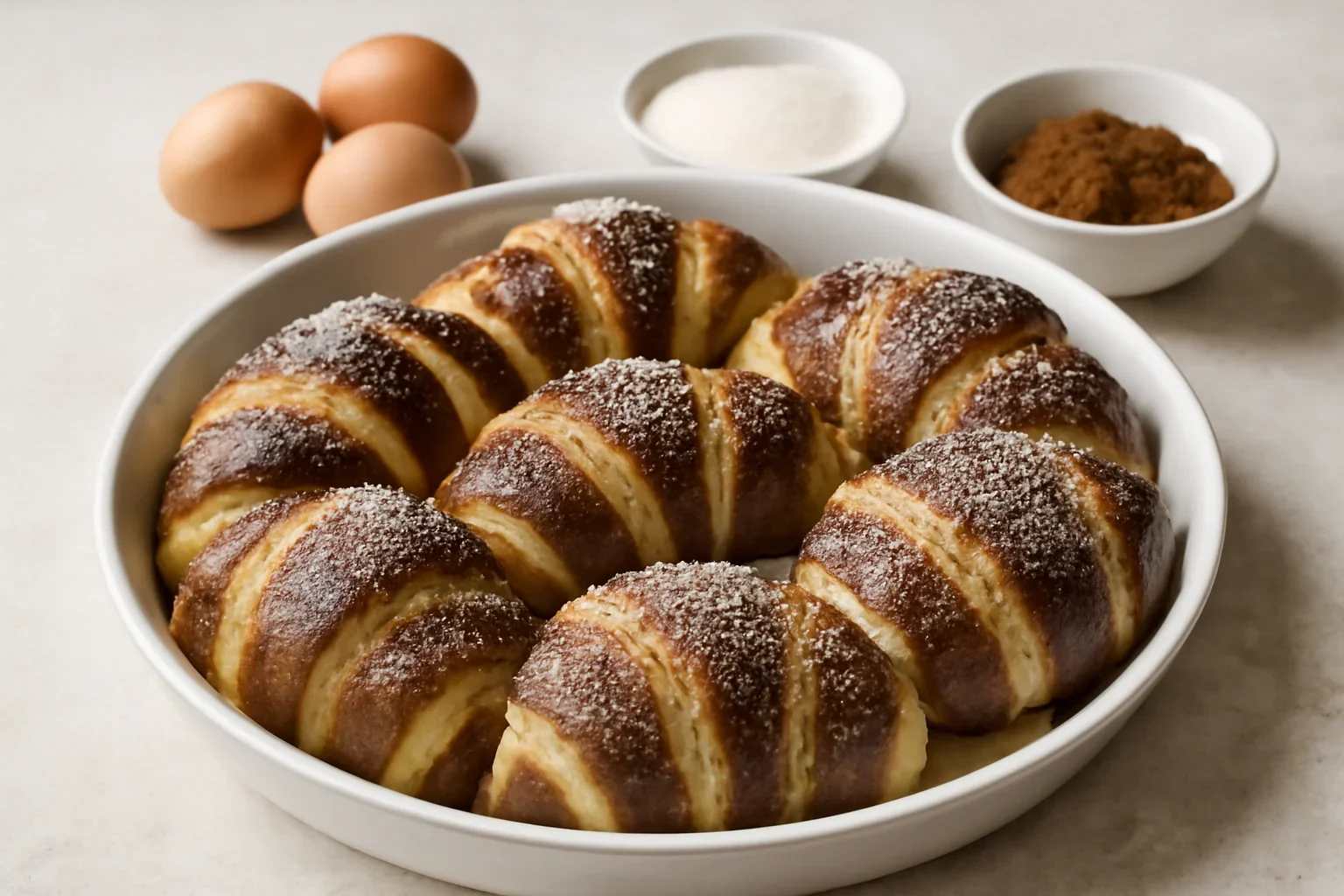 Cornuri bicolore insiropate, pufoase, reteta de cornuri in 2 culori