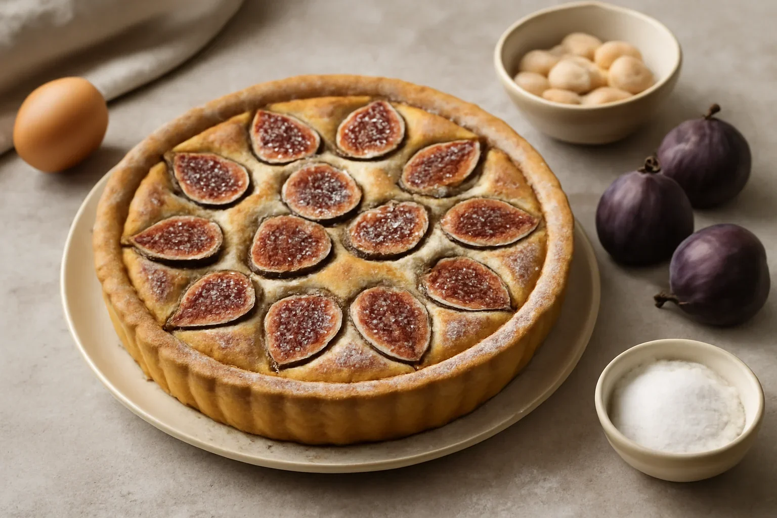 Tartă cu smochine și cremă frangipane – rețetă video