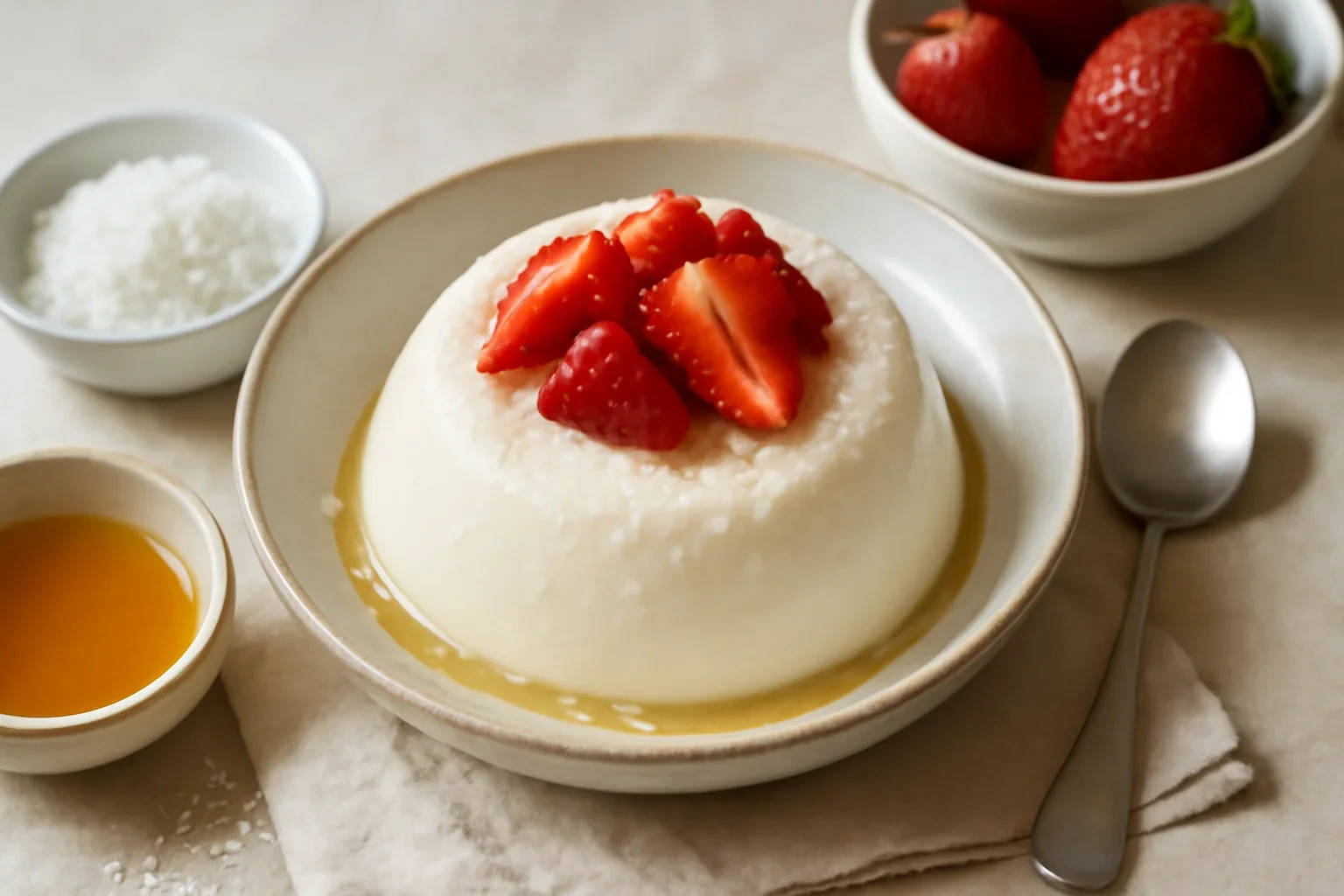 Panna cotta din lapte de cocos