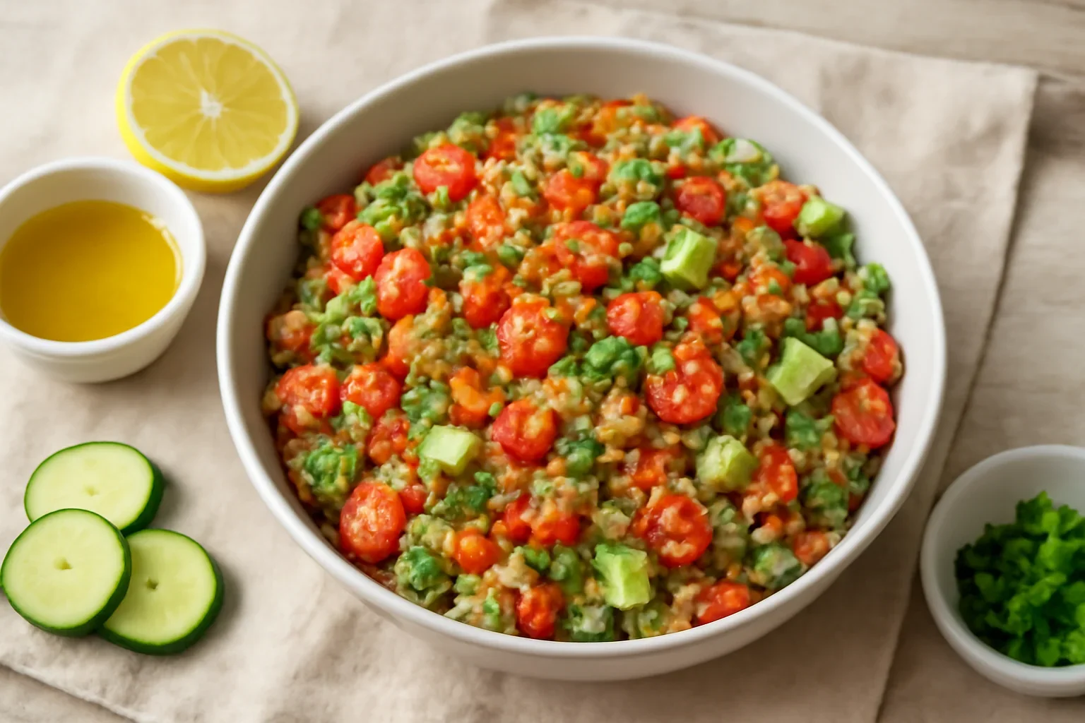 Salată de quinoa cu crudități