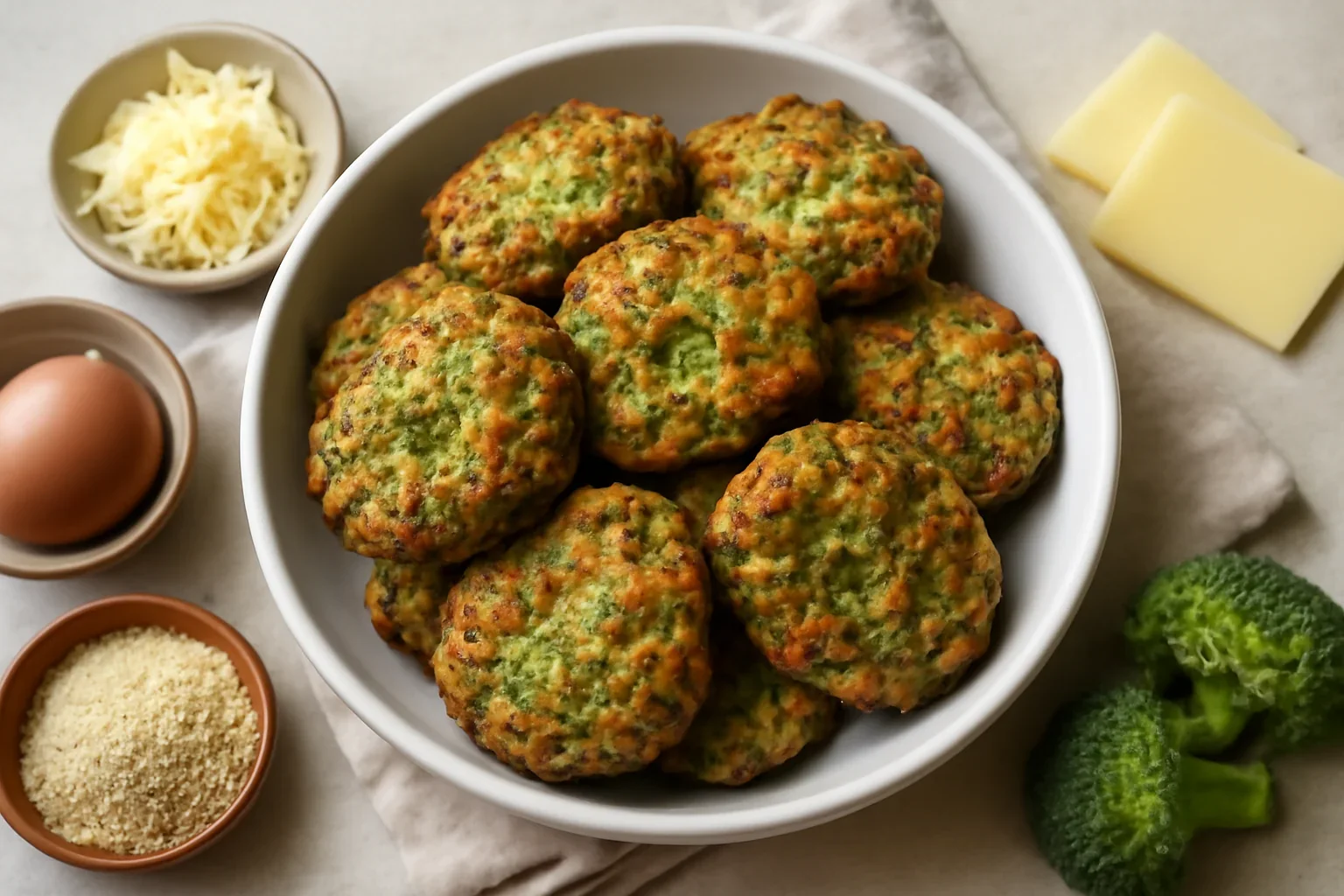 Chiftele din broccoli si cascaval