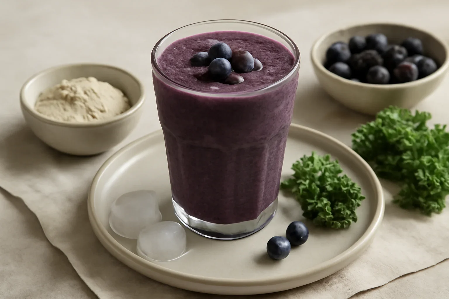 Smoothie de afine cu kale