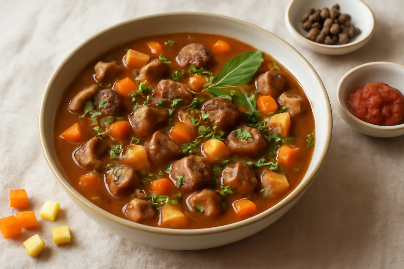 Ragú cu legume rădăcinoase și oțet de vin