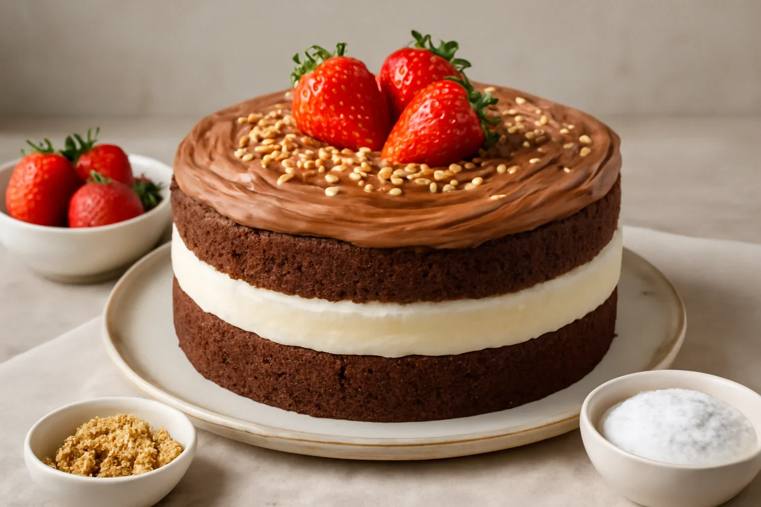 Tort cu ciocolata si vanilie