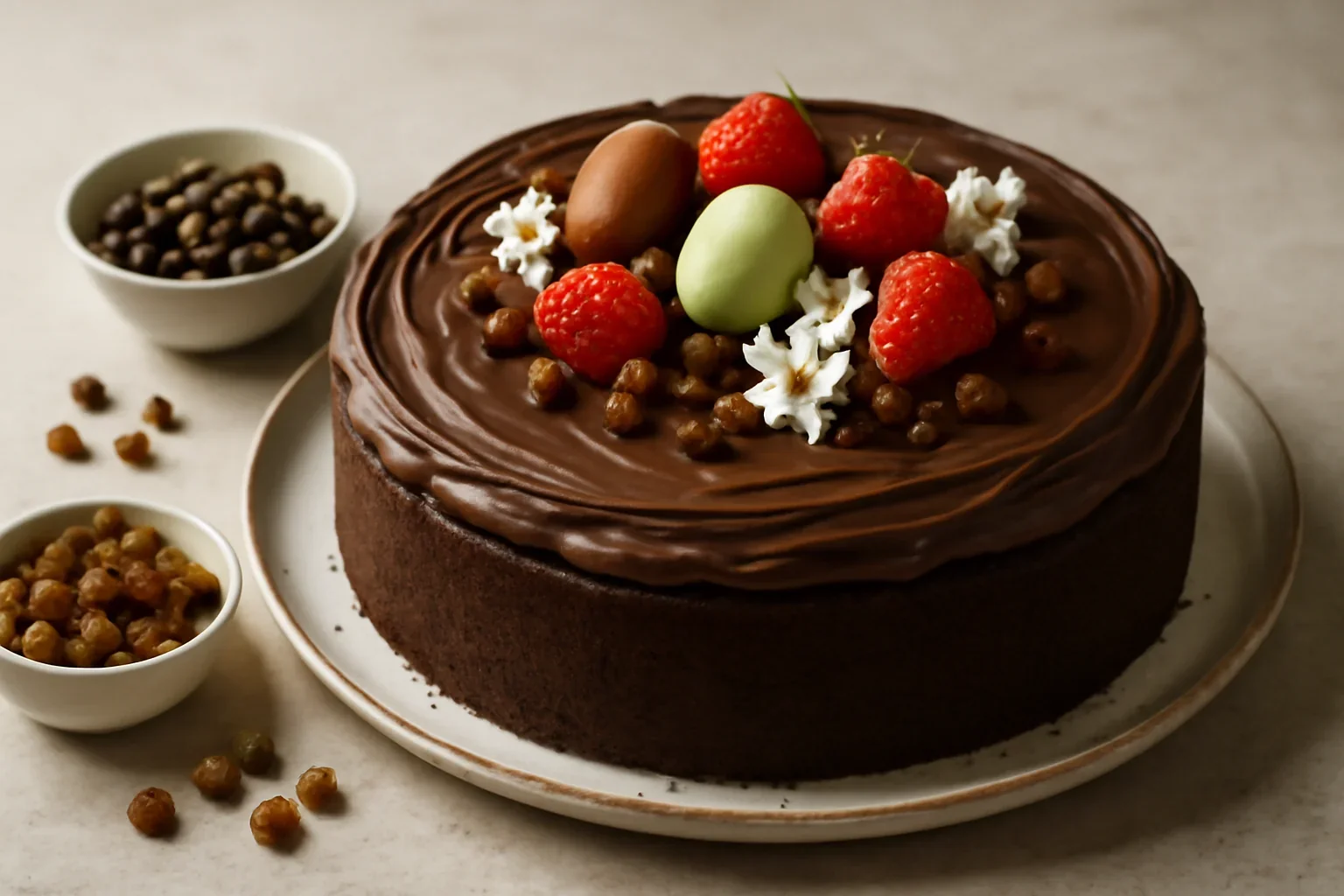 Tort de ciocolata cu crema ganache si cafea, reteta simpla