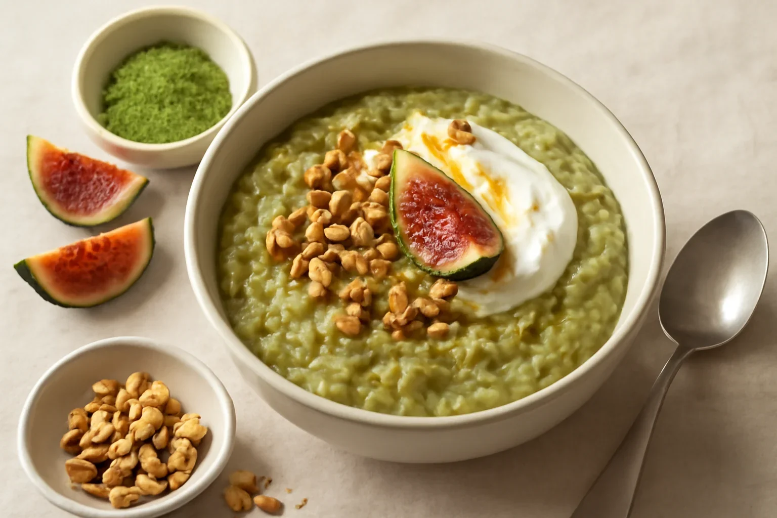 Terci de orz cu matcha