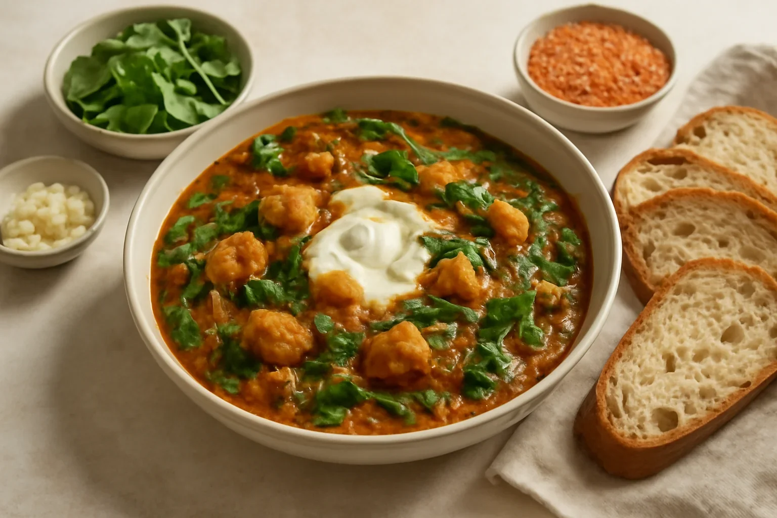 Saag de curcan