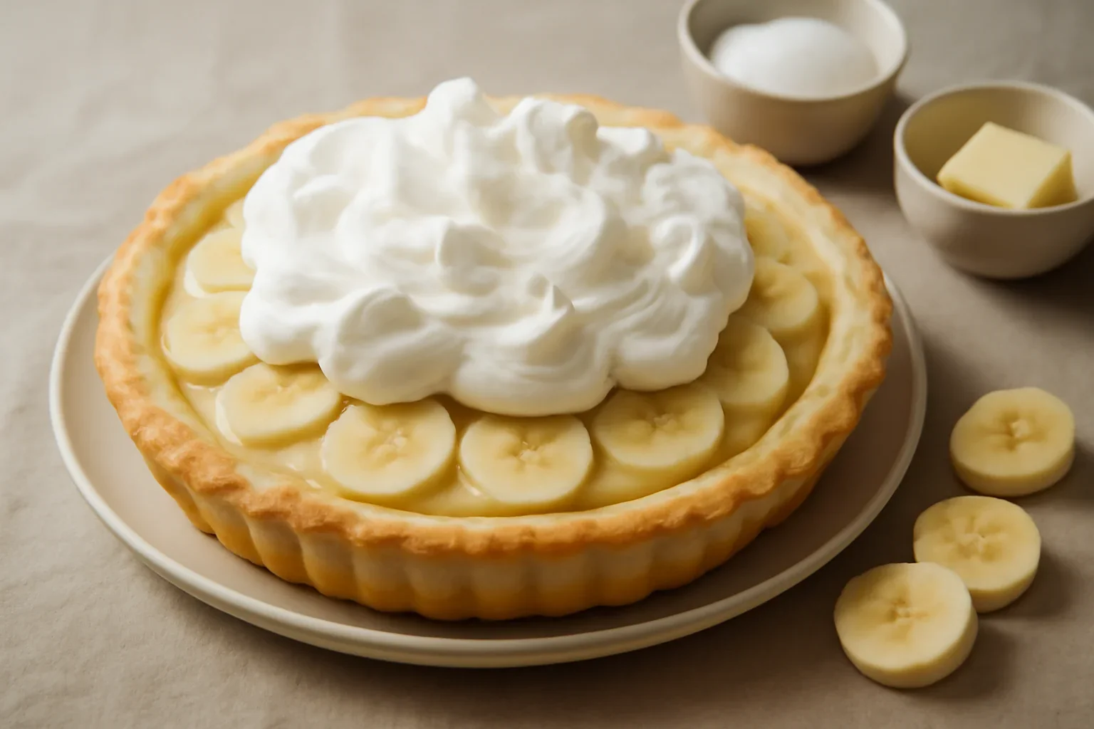 Tarta cu banane si frisca / Banana cream pie
